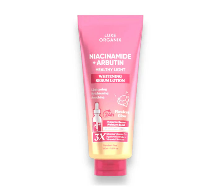 LUXE ORGANIX Niacinamide + Arbutin Healthy Light Whitening Serum Lotion (350ml)
