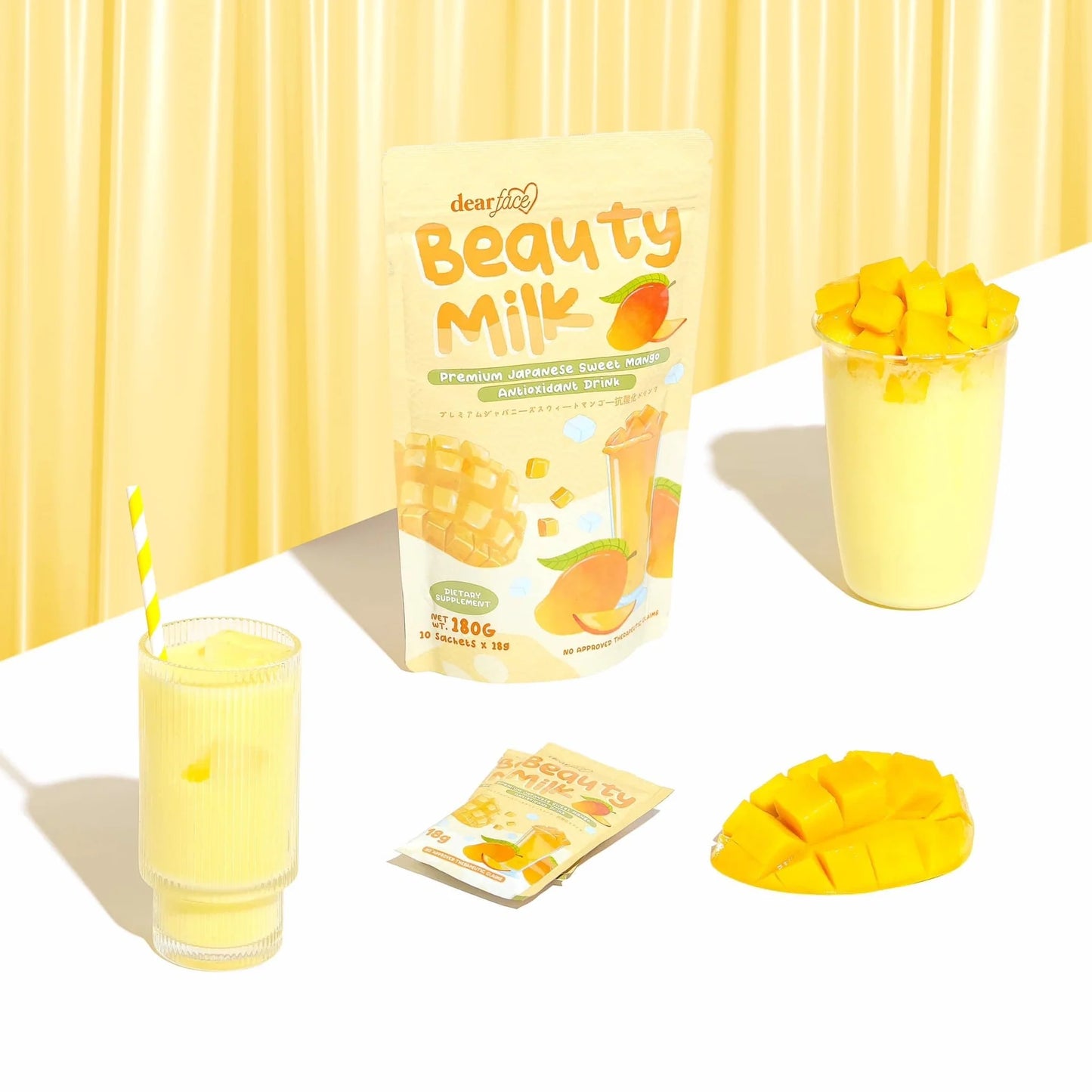 DEAR FACE Beauty Milk Mango 10s