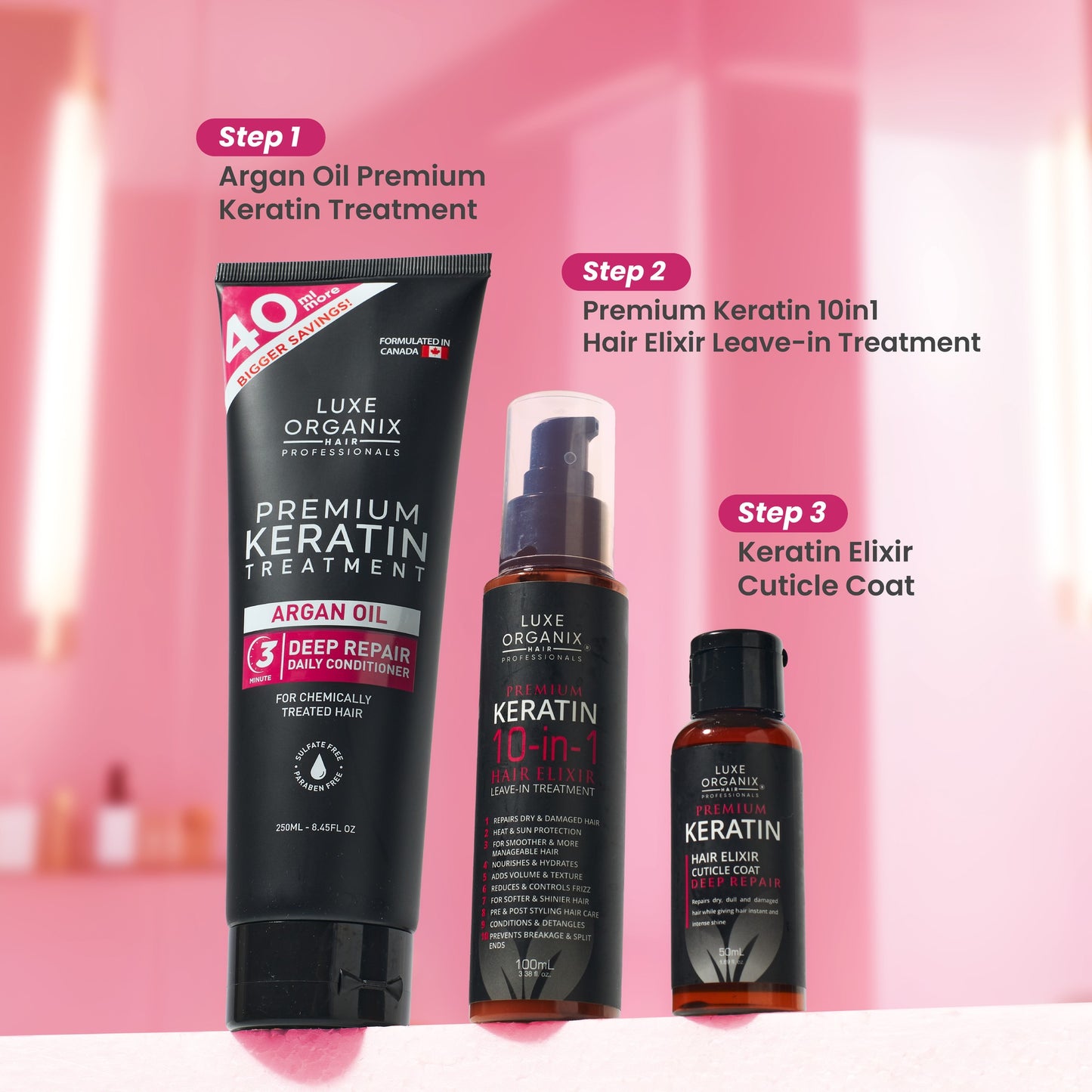 Luxe Organix Keratin 10in1 Hair Elixir Leave-in Treatment 100ml