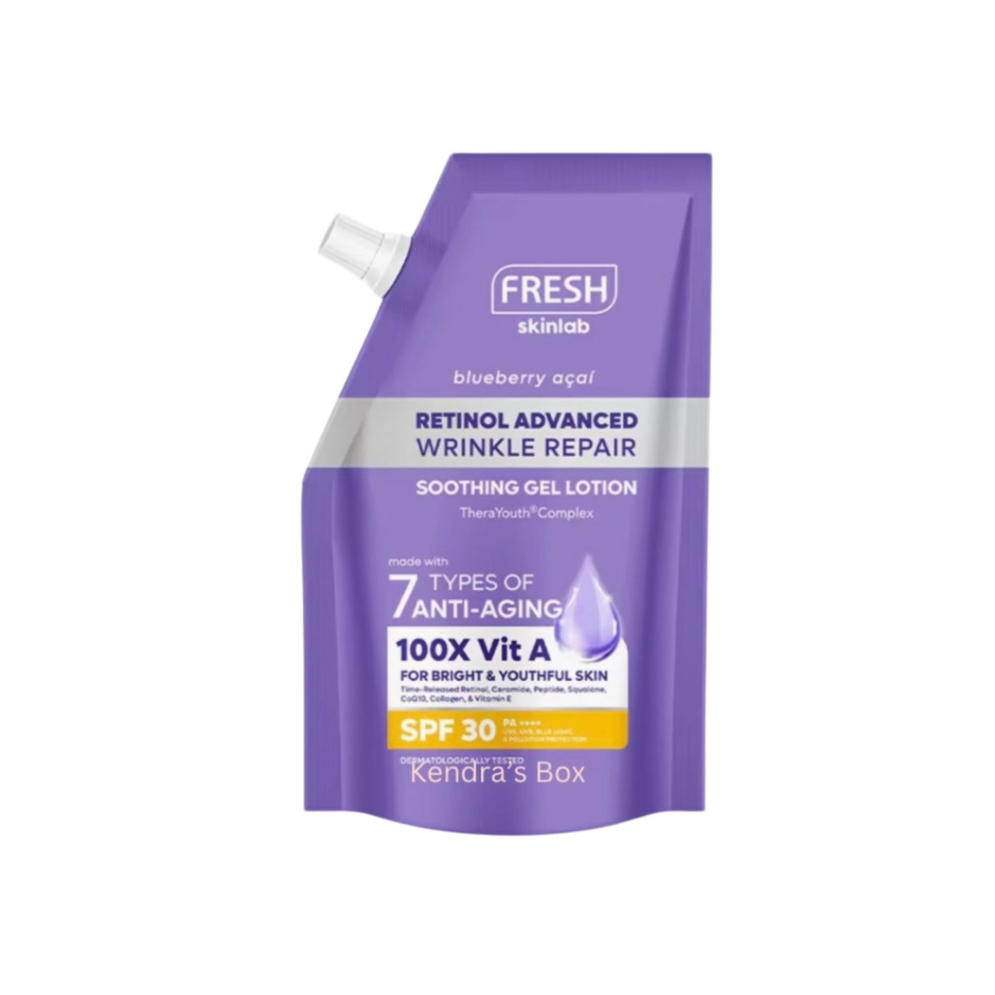 FRESH Skinlab Blueberry Acai Retinol Advance Wrinkle Repair Soothing Gel Lotion SPF 30 200ml
