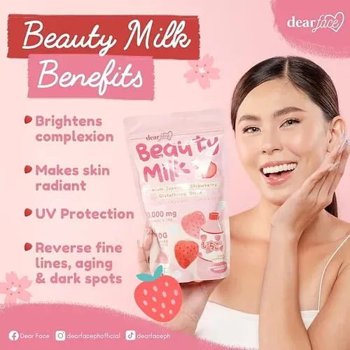 DEAR FACE Beauty Milk Strawberry 10s
