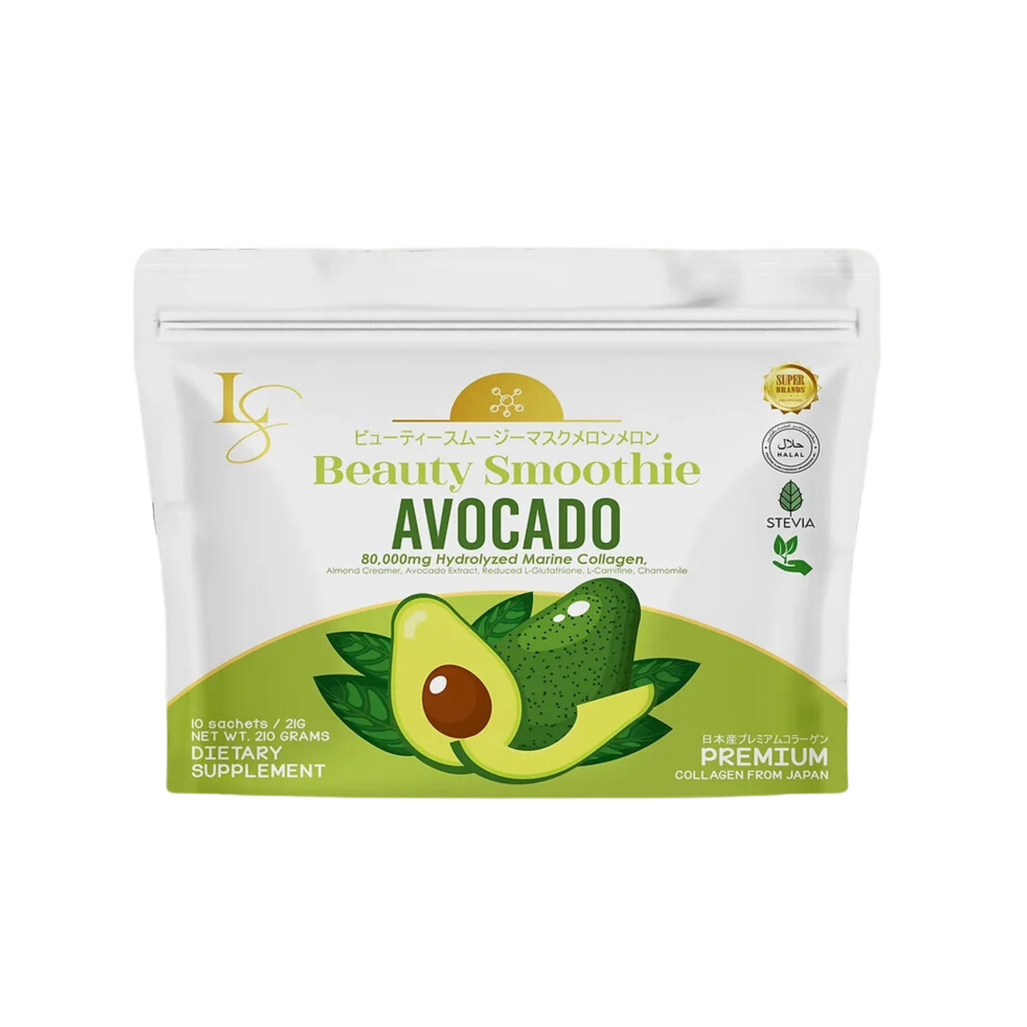 Luxe Skin - Beauty Smoothie AVOCADO 10 sachet x 21g