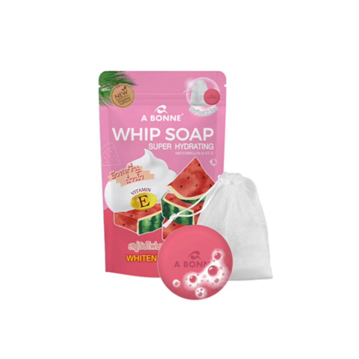 A BONNE' Whip Soap Super Hydrating in Watermelon and Vit E 100g