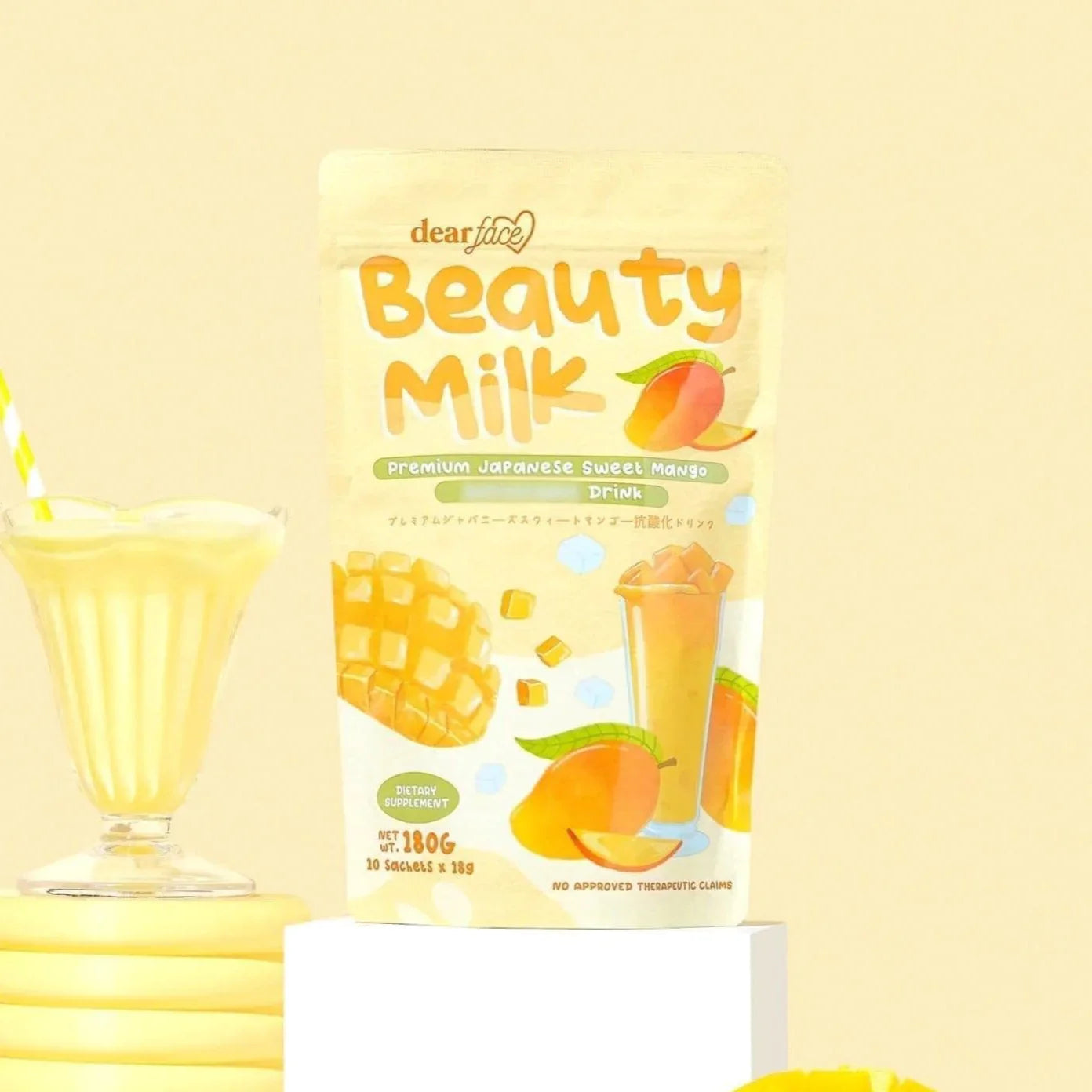 DEAR FACE Beauty Milk Mango 10s