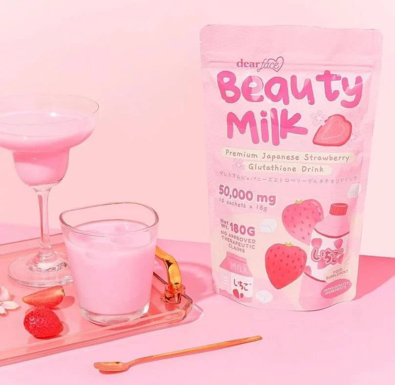 DEAR FACE Beauty Milk Strawberry 10s