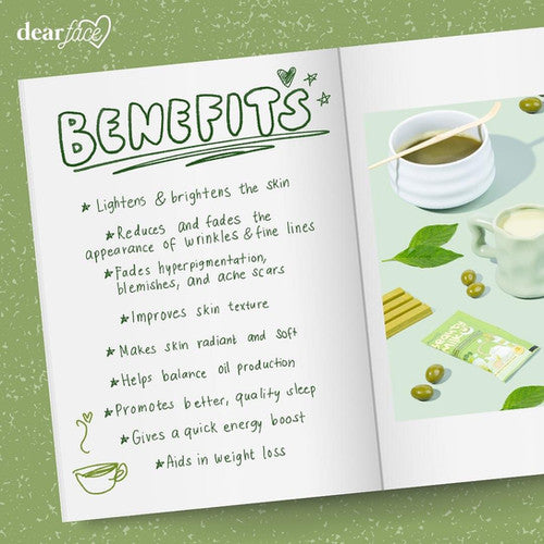 DEAR FACE Beauty Milk Matcha 10s