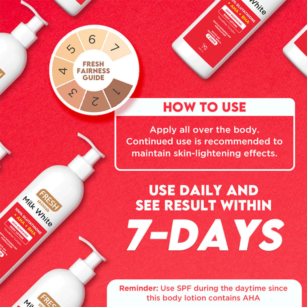 FRESH Milk White AHA + BHA Skin Renewing Body Lotion 480ml