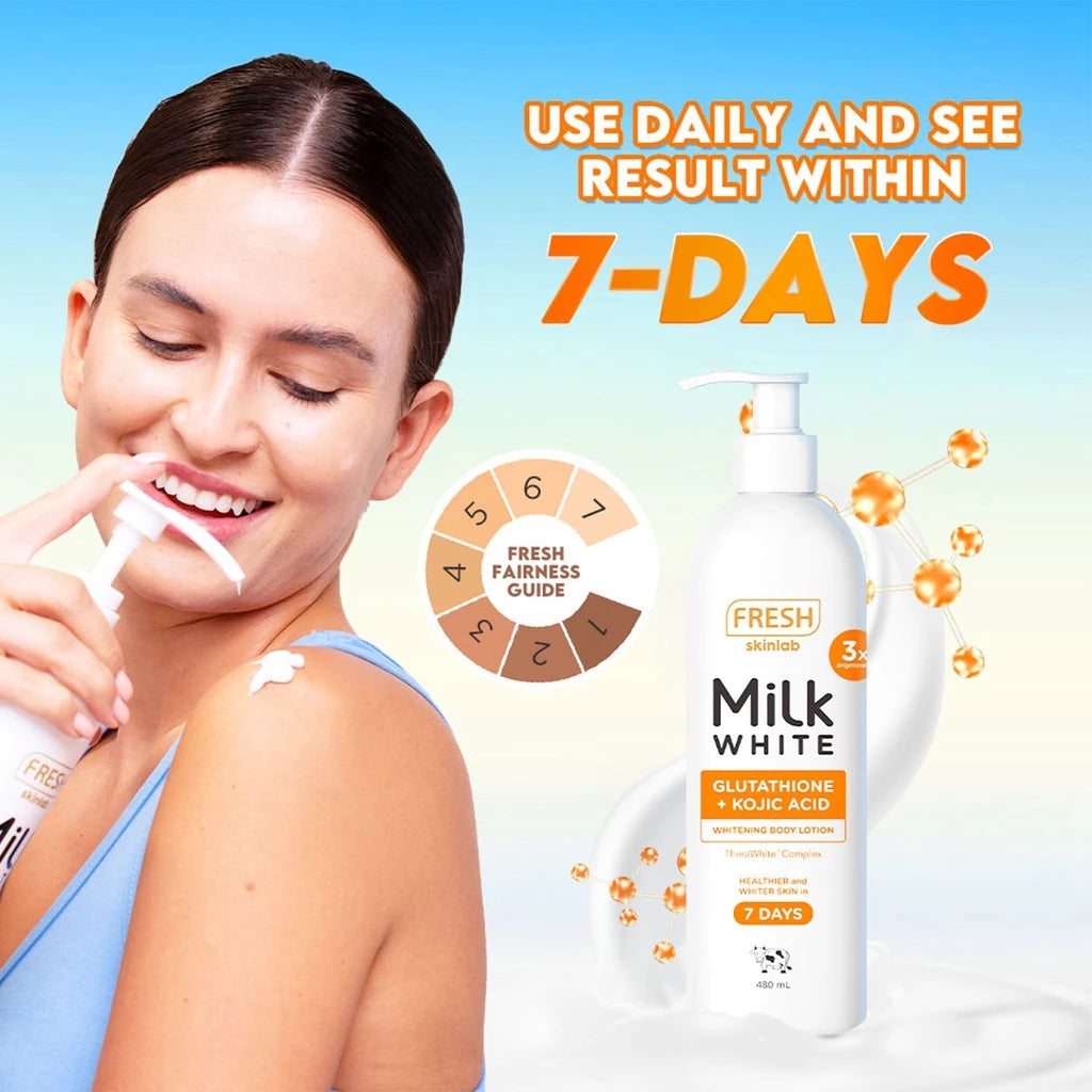 FRESH Skinlab Milk White Glutatione + Kojic Whitening Body Lotion 480ml