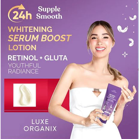 LUXE ORGANIX Retinol + Gluta Youthful Radiance Whitening Serum Lotion (350ml)