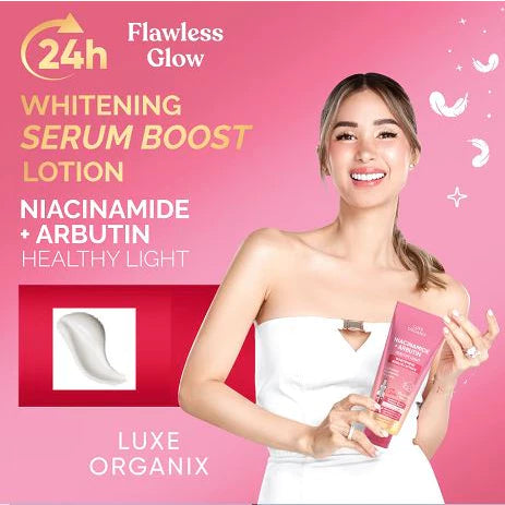 LUXE ORGANIX Niacinamide + Arbutin Healthy Light Whitening Serum Lotion (350ml)