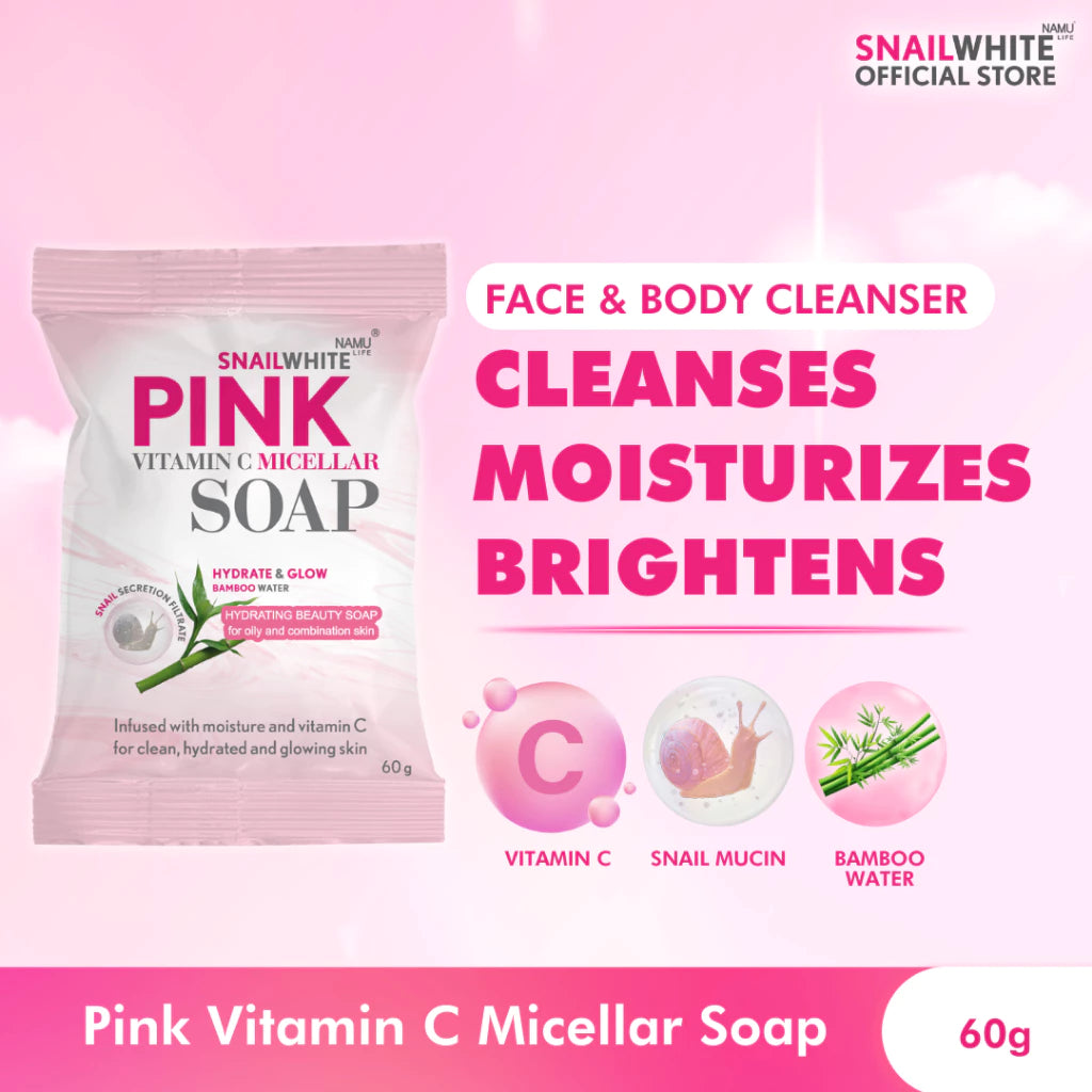 SNAILWHITE Pink Vitamin C Micellar Soap 60g