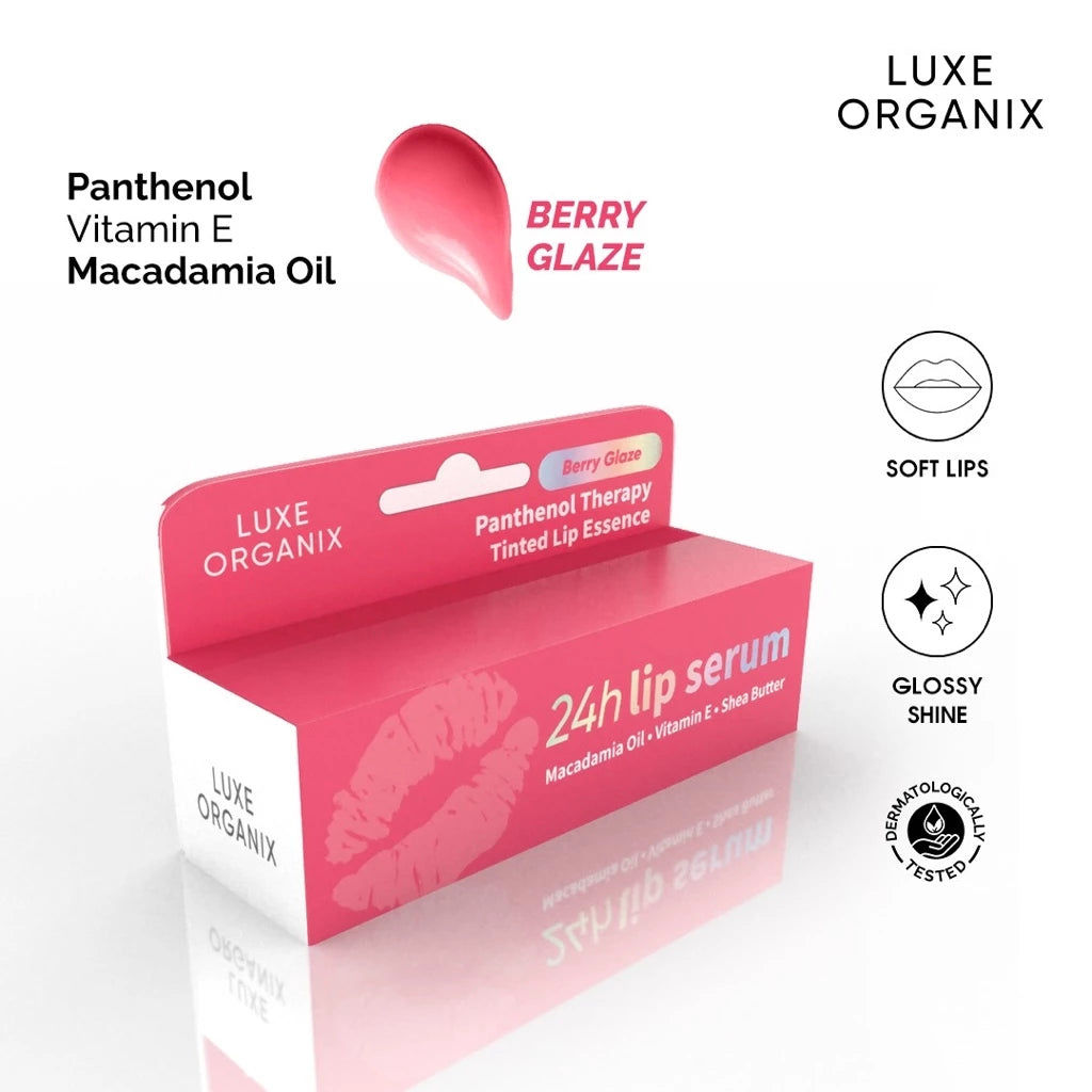 LUXE ORGANIX Panthenol Therapy 24h Lip Serum Tinted Lip Essence 10g