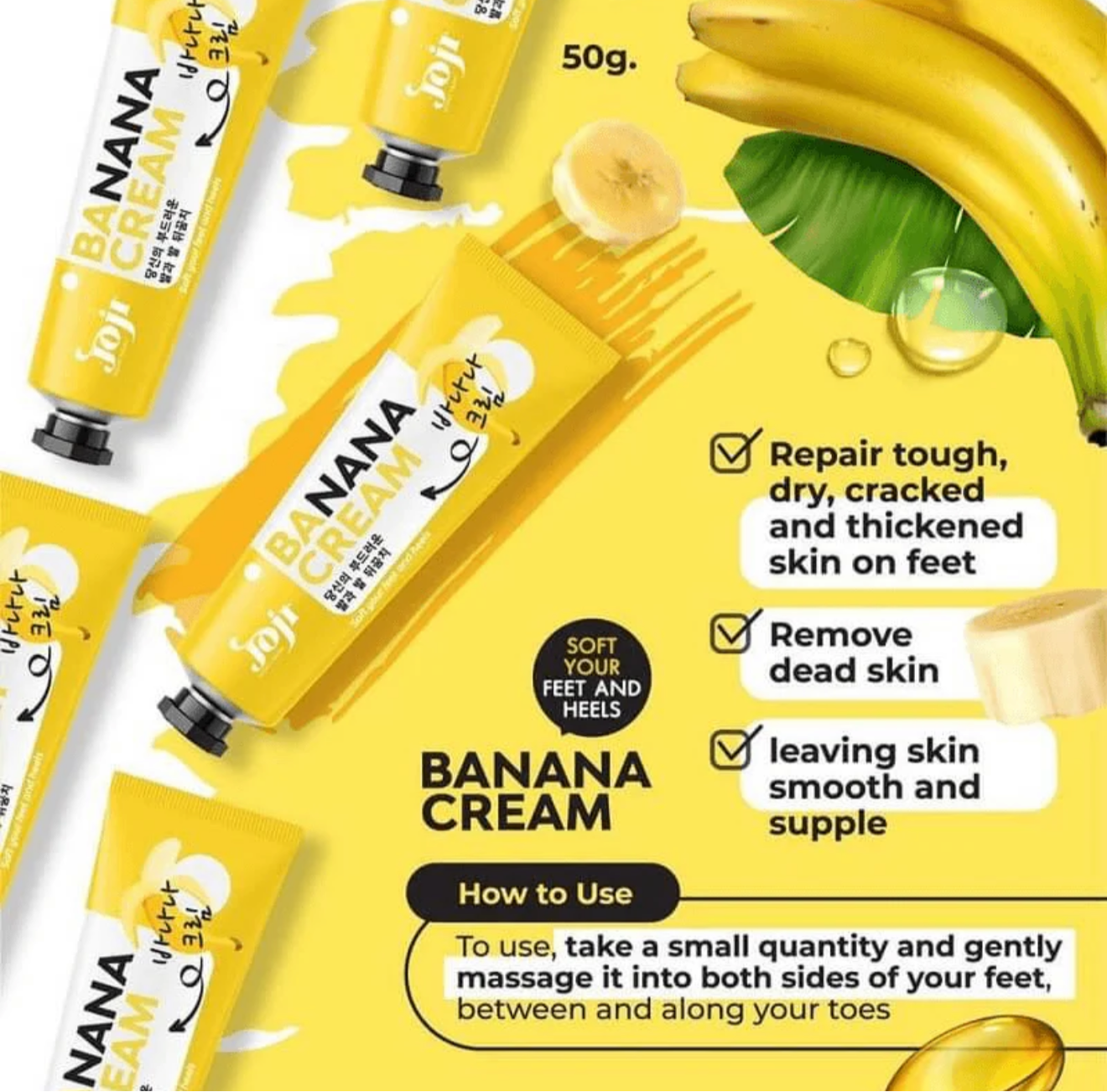Joji Secret Young Soft Your Feet and Heels Banana Cream, 50g