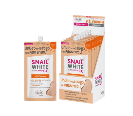 SNAIL WHITE - Tinted Sunscreen UVA / UVB SPF 50/PA+++ Light Not Sticky 6ml.x 6