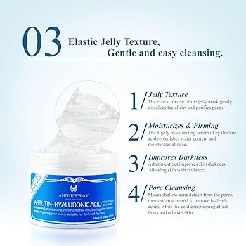 Annie's Way Arbutin+Hyaluronic Acid Brightening Jelly Mask