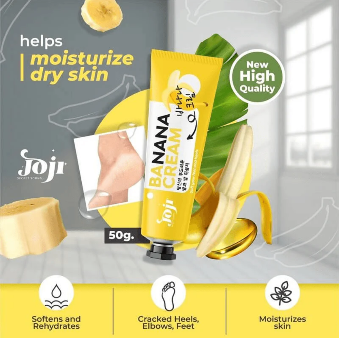 Joji Secret Young Soft Your Feet and Heels Banana Cream, 50g