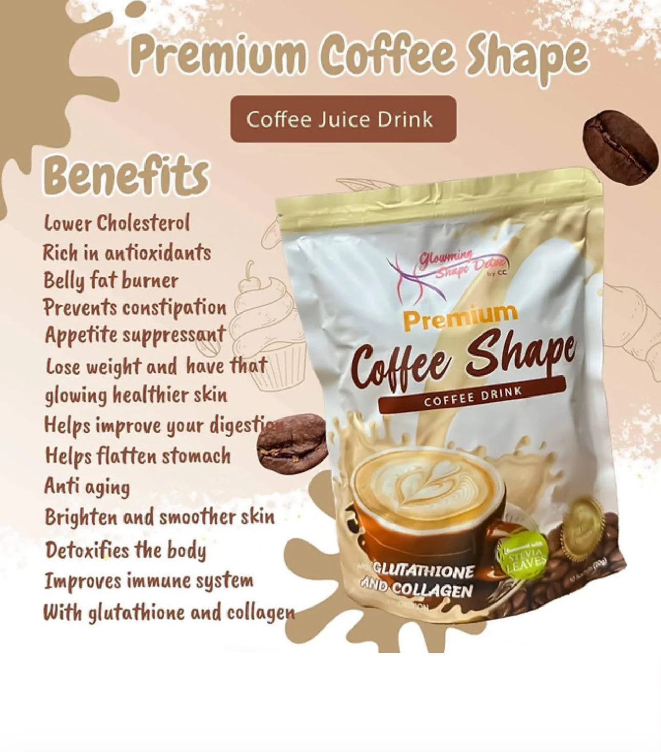 GLOWMING SHAPE DETOX Premium Coffee Drink 20g 10s