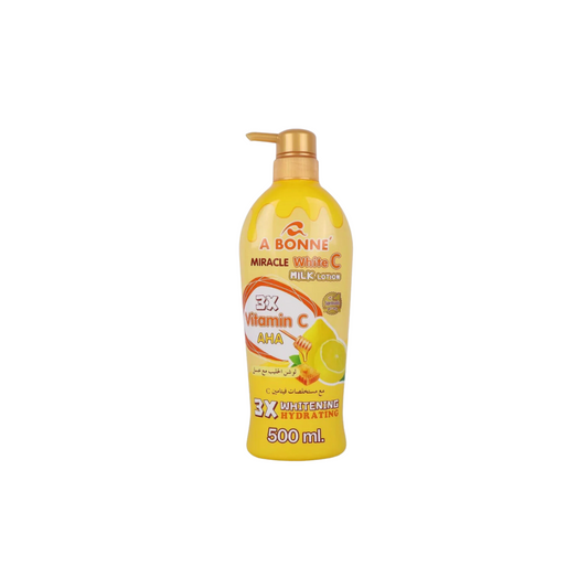 A BONNE’ Lotion Miracle White C Milk Natural Honey Lotion Moisturizing 500ml