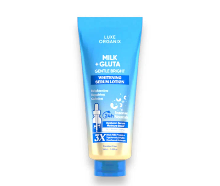 LUXE ORGANIX Milk + Gluta Gentle Bright Whitening Serum Lotion (350ml)