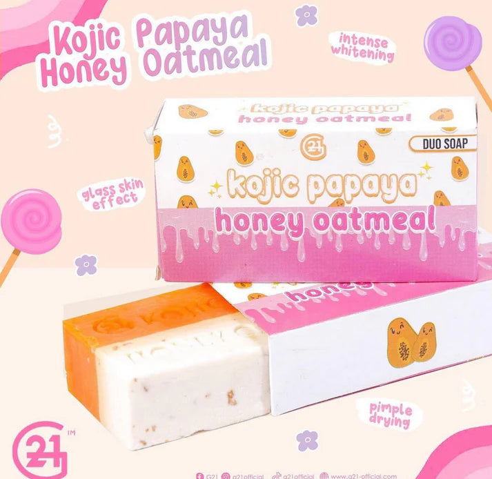 G21 Kojic Papaya Honey Oatmeal Duo Soap 150g