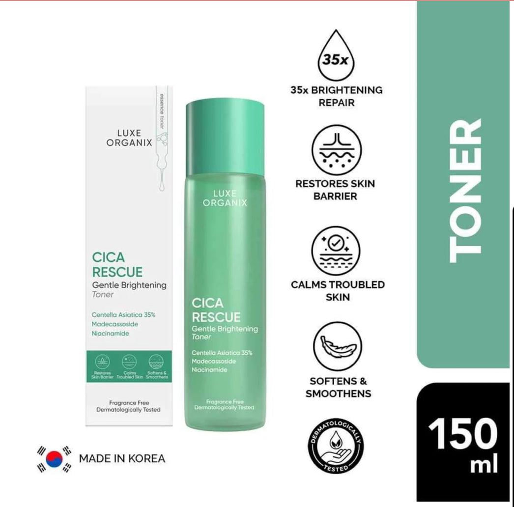 LUXE ORGANIX Cica Rescue Gentle Brightening Toner 150ml