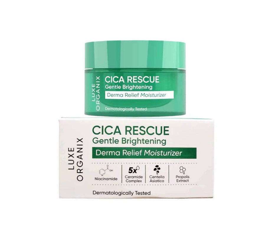 LUXE ORGANIX Cica Rescue Gentle Brightening Derma Relief Moisturizer 50g