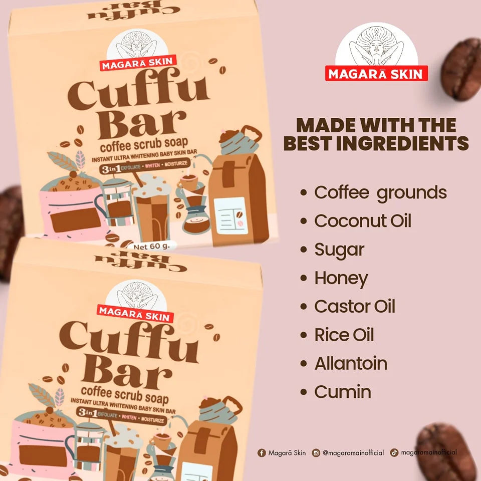 MAGARA Cuffu Bar 3in1 Scrub Soap & Cuffu Buff 60g