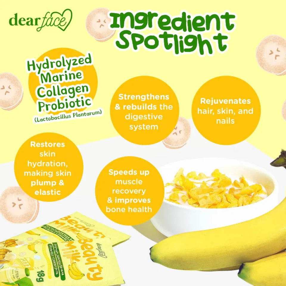DEAR FACE Beauty Milk Banana 10s