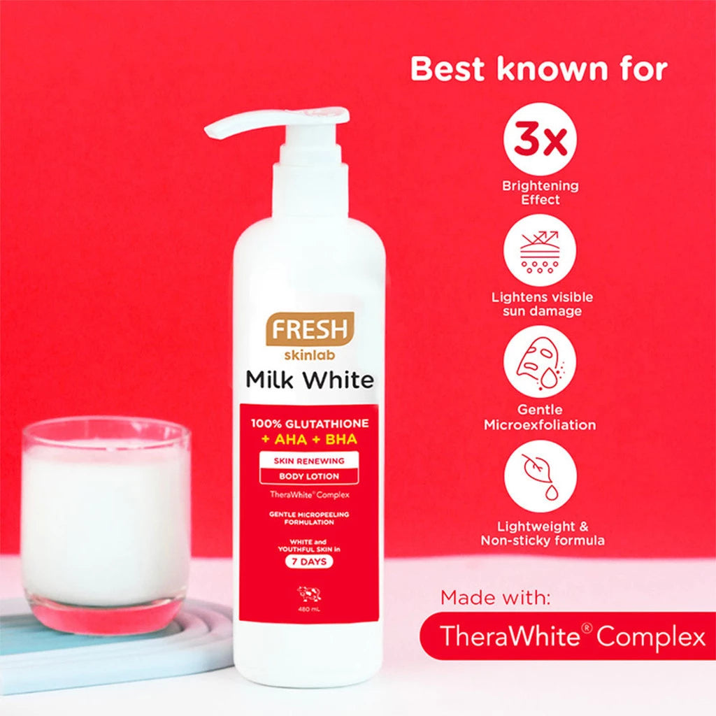 FRESH Milk White AHA + BHA Skin Renewing Body Lotion 480ml