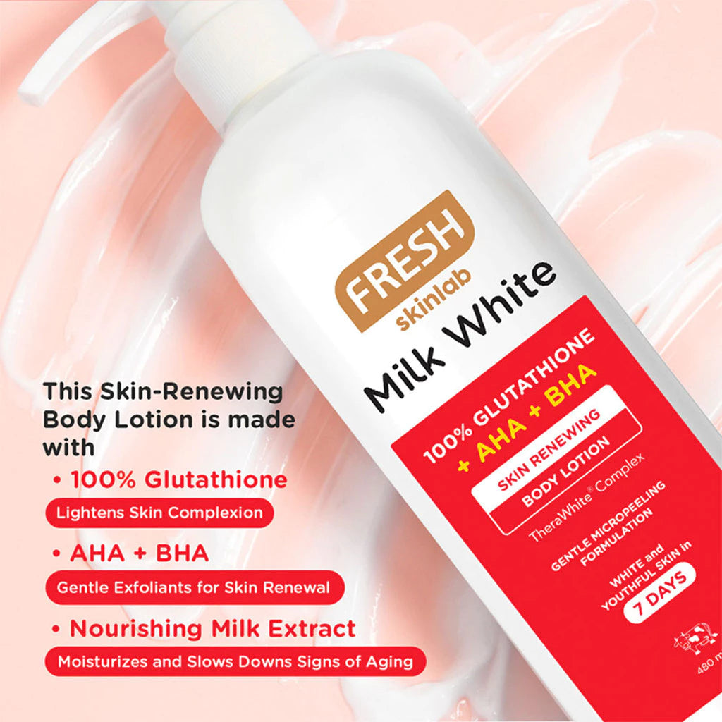 FRESH Milk White AHA + BHA Skin Renewing Body Lotion 480ml