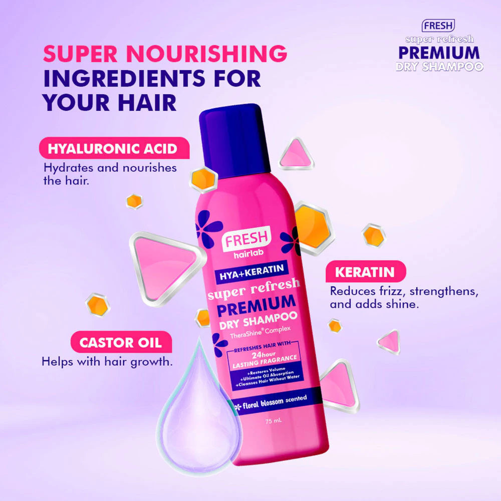 FRESH Hairlab Hya+Keratin Super Refresh Premium Dry Shampoo 75ml