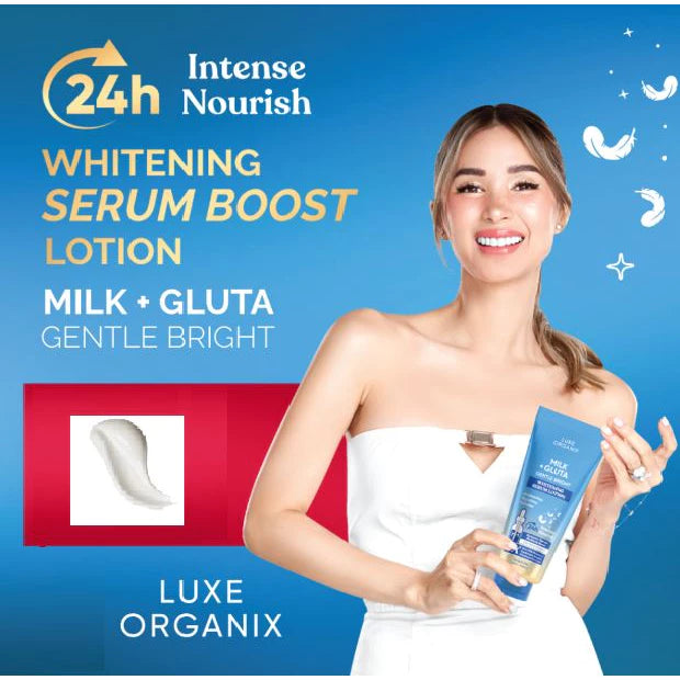 LUXE ORGANIX Milk + Gluta Gentle Bright Whitening Serum Lotion (350ml)