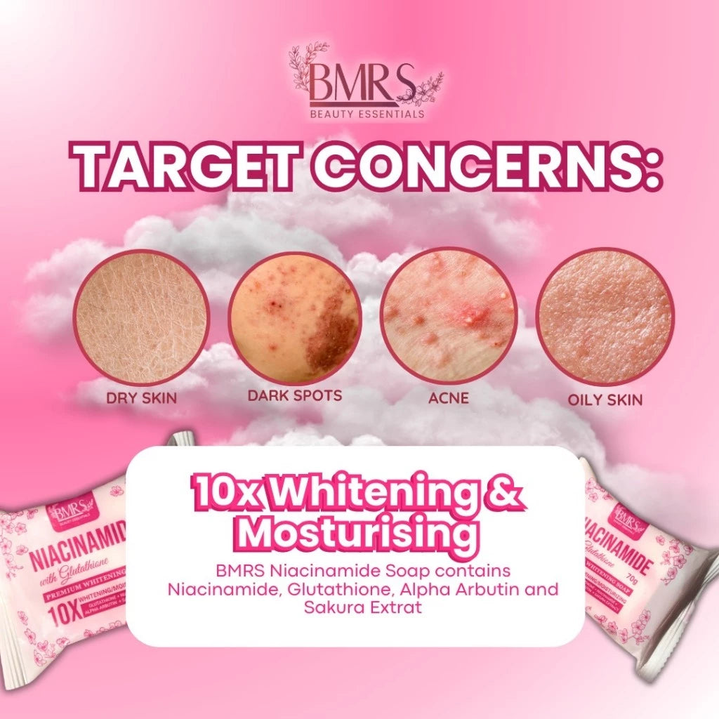 BMRS Niacinamide with Glutathione Bar Soap 70g